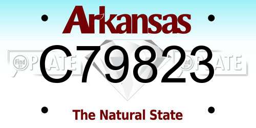 C79823 Arkansas License Plate