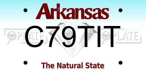 C79TIT Arkansas License Plate