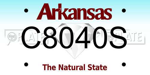C8040S Arkansas License Plate