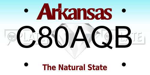 C80AQB Arkansas License Plate