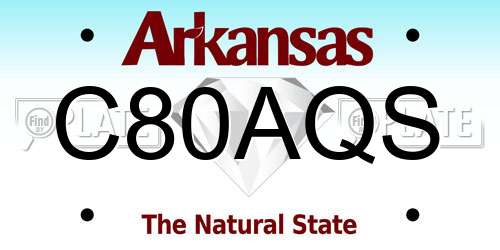 C80AQS Arkansas License Plate