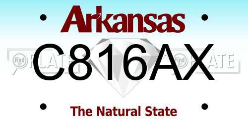 C816AX Arkansas License Plate