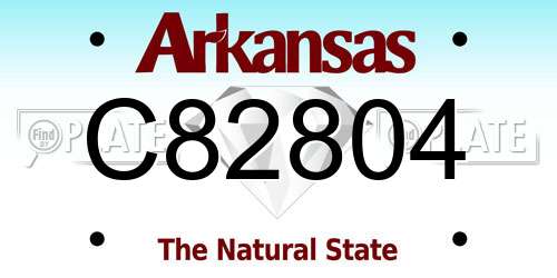 C82804 Arkansas License Plate