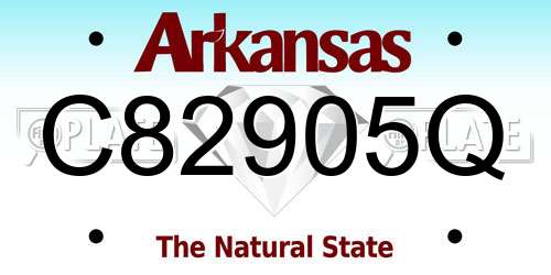 C82905Q Arkansas License Plate