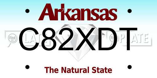 C82XDT Arkansas License Plate