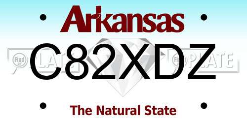 C82XDZ Arkansas License Plate