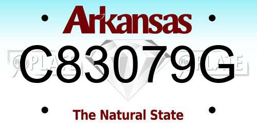 C83079G Arkansas License Plate
