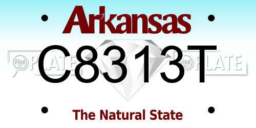 C8313T Arkansas License Plate