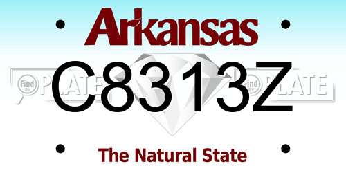 C8313Z Arkansas License Plate