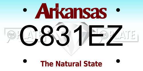 C831EZ Arkansas License Plate