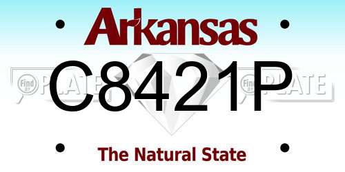 C8421P Arkansas License Plate
