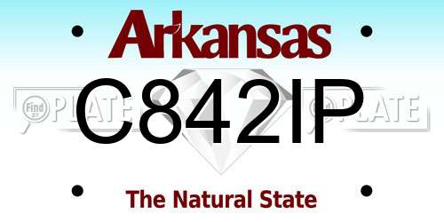 C842IP Arkansas License Plate