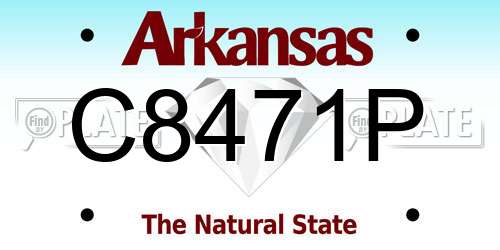 C8471P Arkansas License Plate