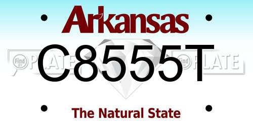 C8555T Arkansas License Plate