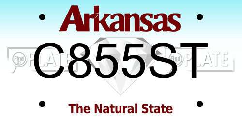 C855ST Arkansas License Plate