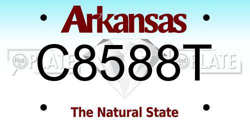 C8588T Arkansas License Plate