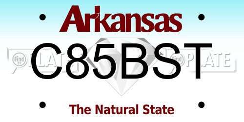 C85BST Arkansas License Plate