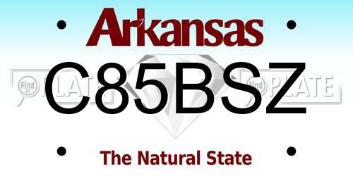 C85BSZ Arkansas License Plate
