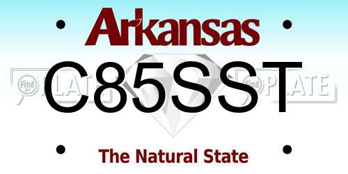 C85SST Arkansas License Plate