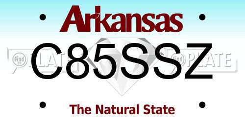 C85SSZ Arkansas License Plate