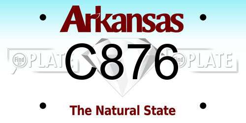 C876 Arkansas License Plate