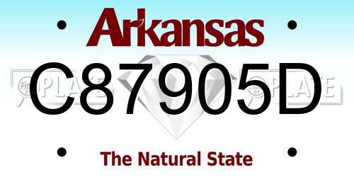 C87905D Arkansas License Plate