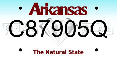 C87905Q Arkansas License Plate