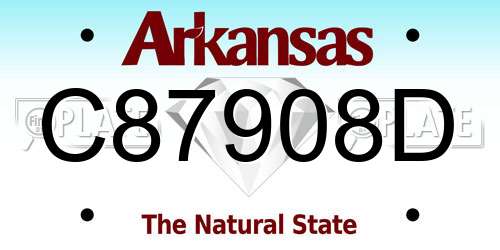 C87908D Arkansas License Plate