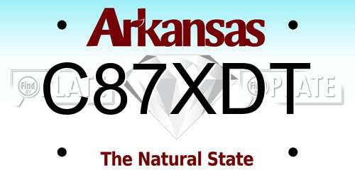 C87XDT Arkansas License Plate