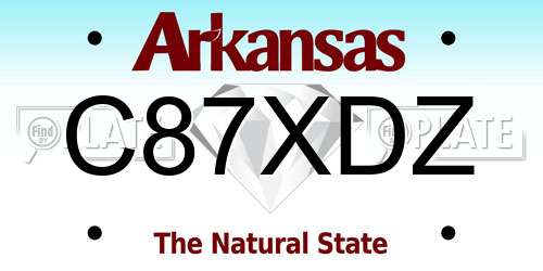 C87XDZ Arkansas License Plate