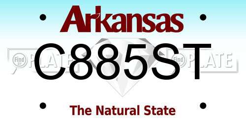 C885ST Arkansas License Plate