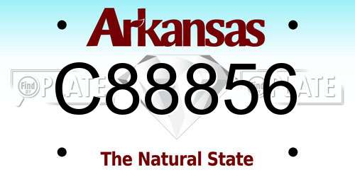 C88856 Arkansas License Plate