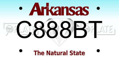 C888BT Arkansas License Plate