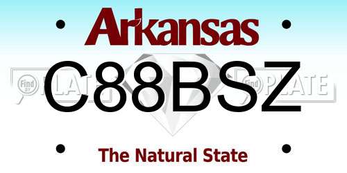 C88BSZ Arkansas License Plate
