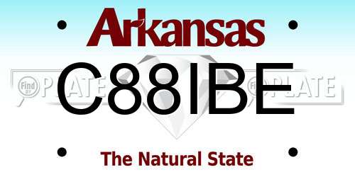 C88IBE Arkansas License Plate