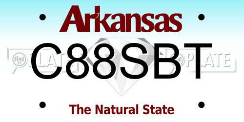 C88SBT Arkansas License Plate