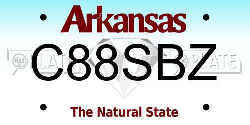 C88SBZ Arkansas License Plate