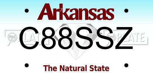 C88SSZ Arkansas License Plate