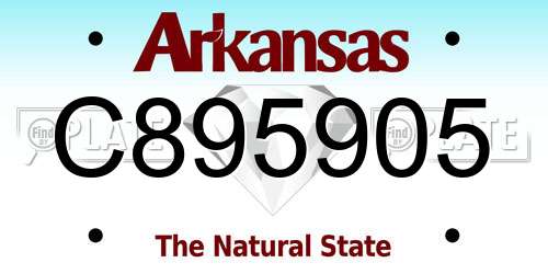 C895905 Arkansas License Plate
