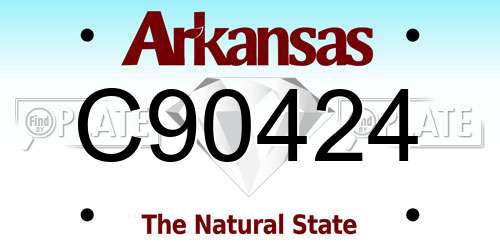 C90424 Arkansas License Plate