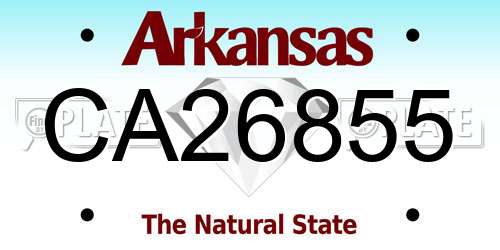 CA26855 Arkansas License Plate