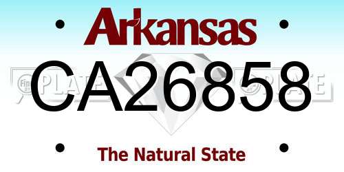 CA26858 Arkansas License Plate