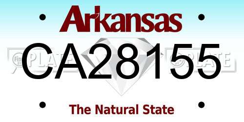 CA28155 Arkansas License Plate