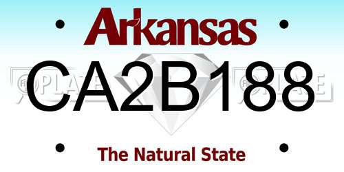 CA2B188 Arkansas License Plate
