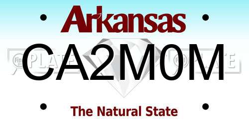 CA2M0M Arkansas License Plate