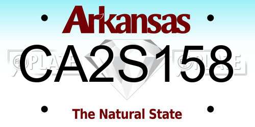 CA2S158 Arkansas License Plate