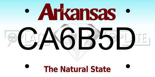 CA6B5D Arkansas License Plate