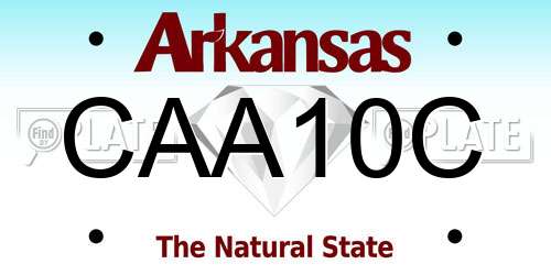 CAA10C Arkansas License Plate