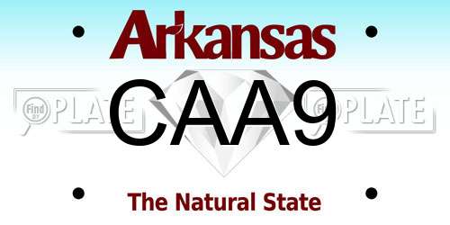 CAA9 Arkansas License Plate