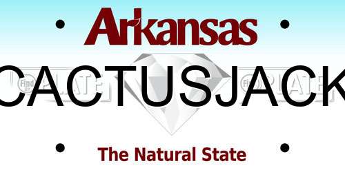 CACTUSJACK Arkansas License Plate